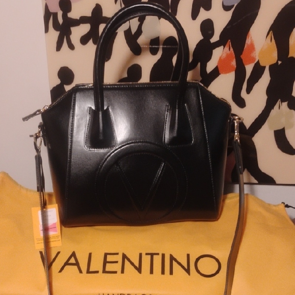 Valentino By Mario Valentino Black Satchel